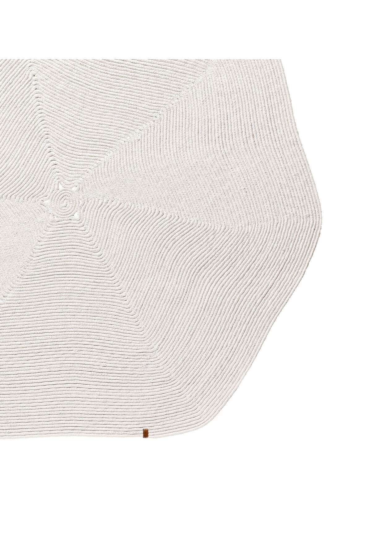 Boulder Hand Knitted Rug in White
