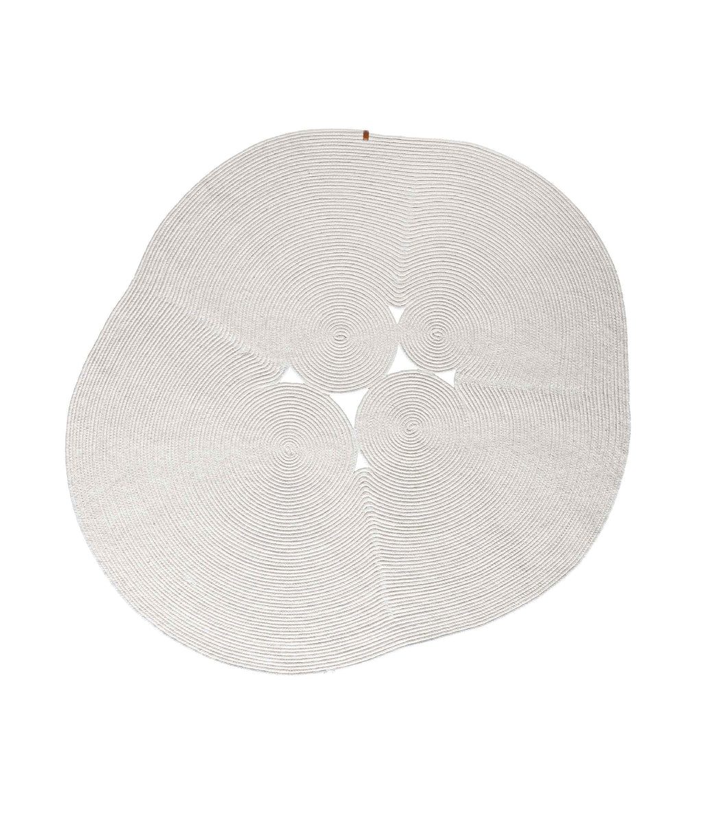 Boulder Hand Knitted Rug in White
