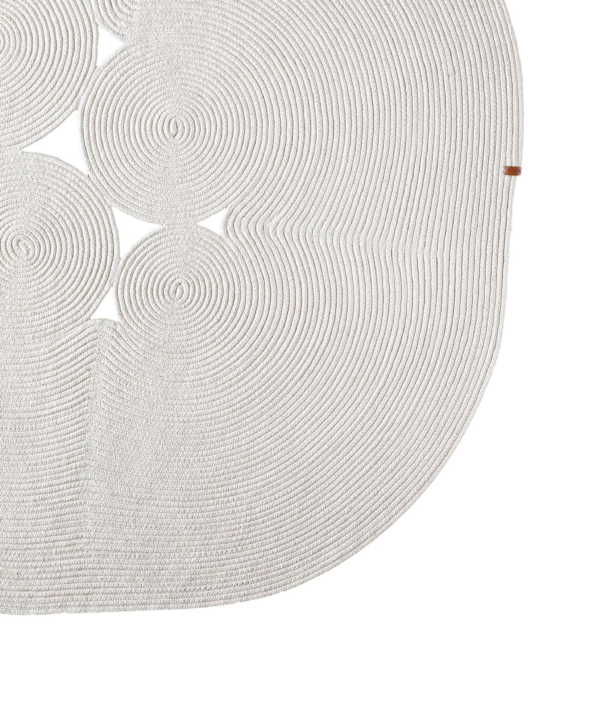 Boulder Hand Knitted Rug in White
