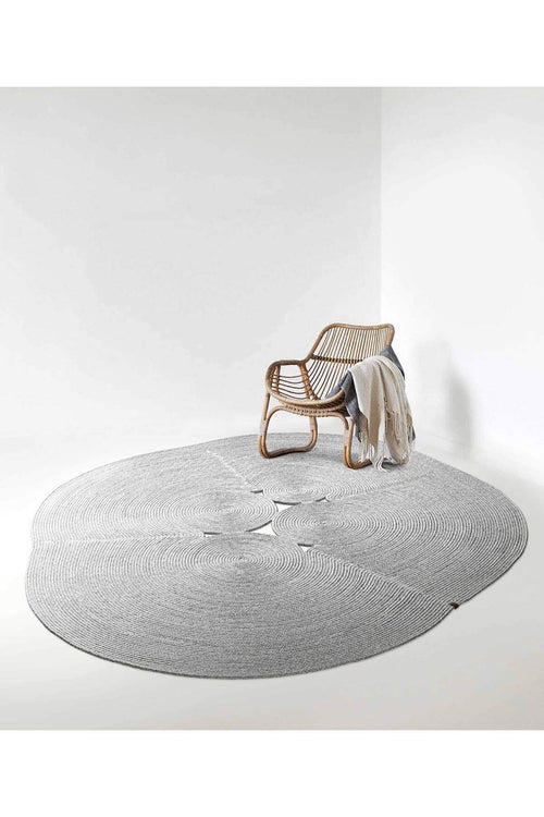 Boulder Hand Knitted Rug in Grey