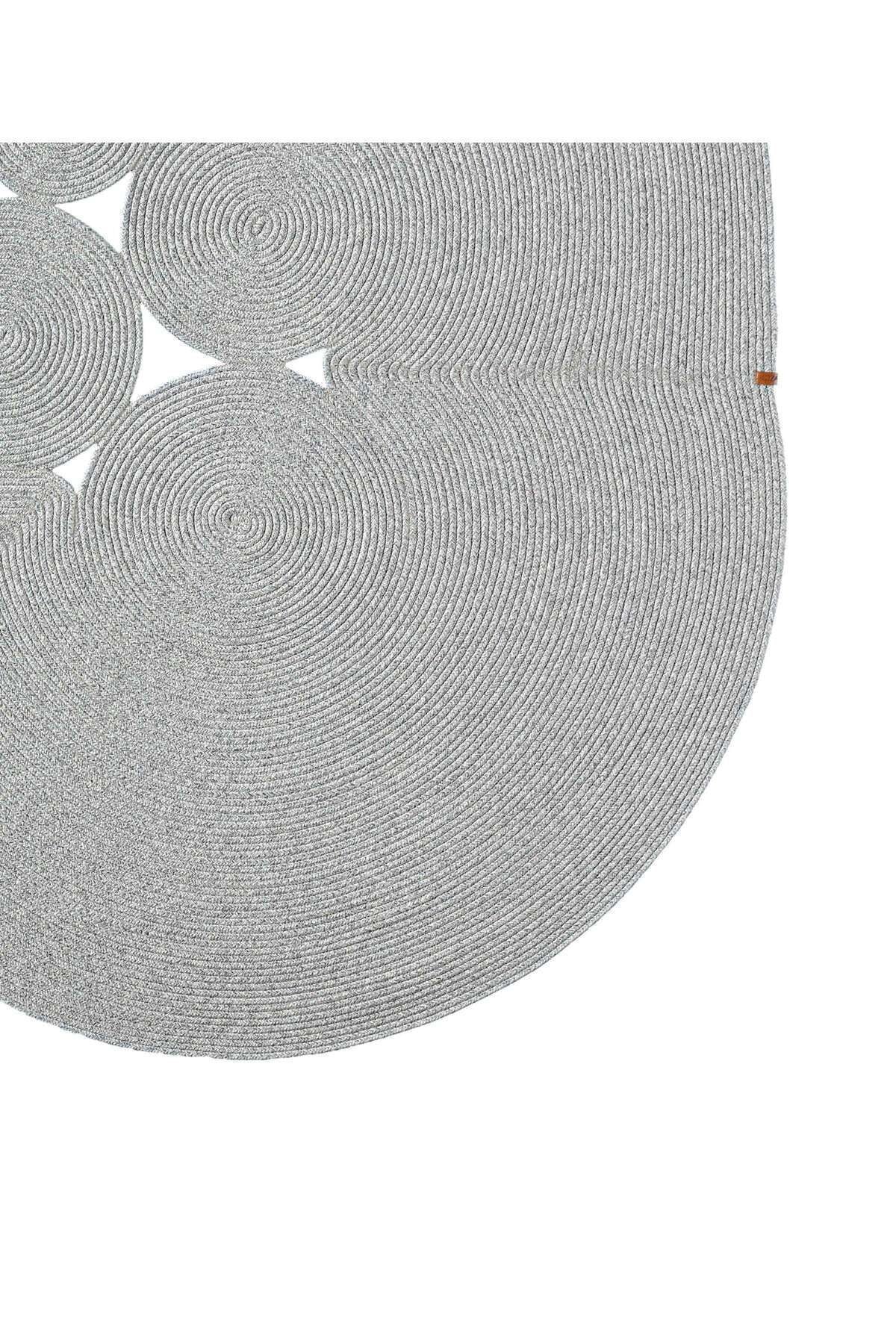 Boulder Hand Knitted Rug in Grey