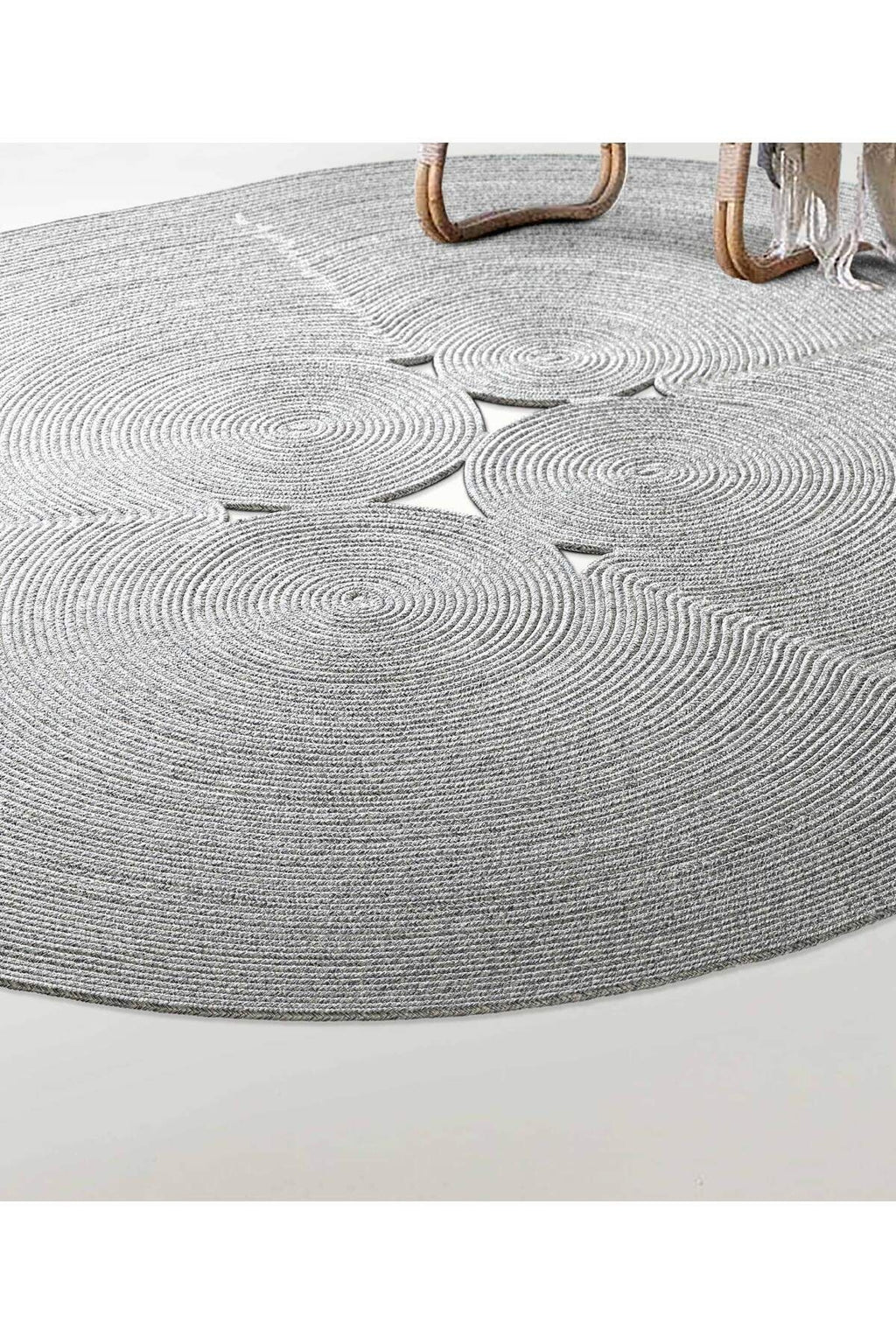 Boulder Hand Knitted Rug in Grey