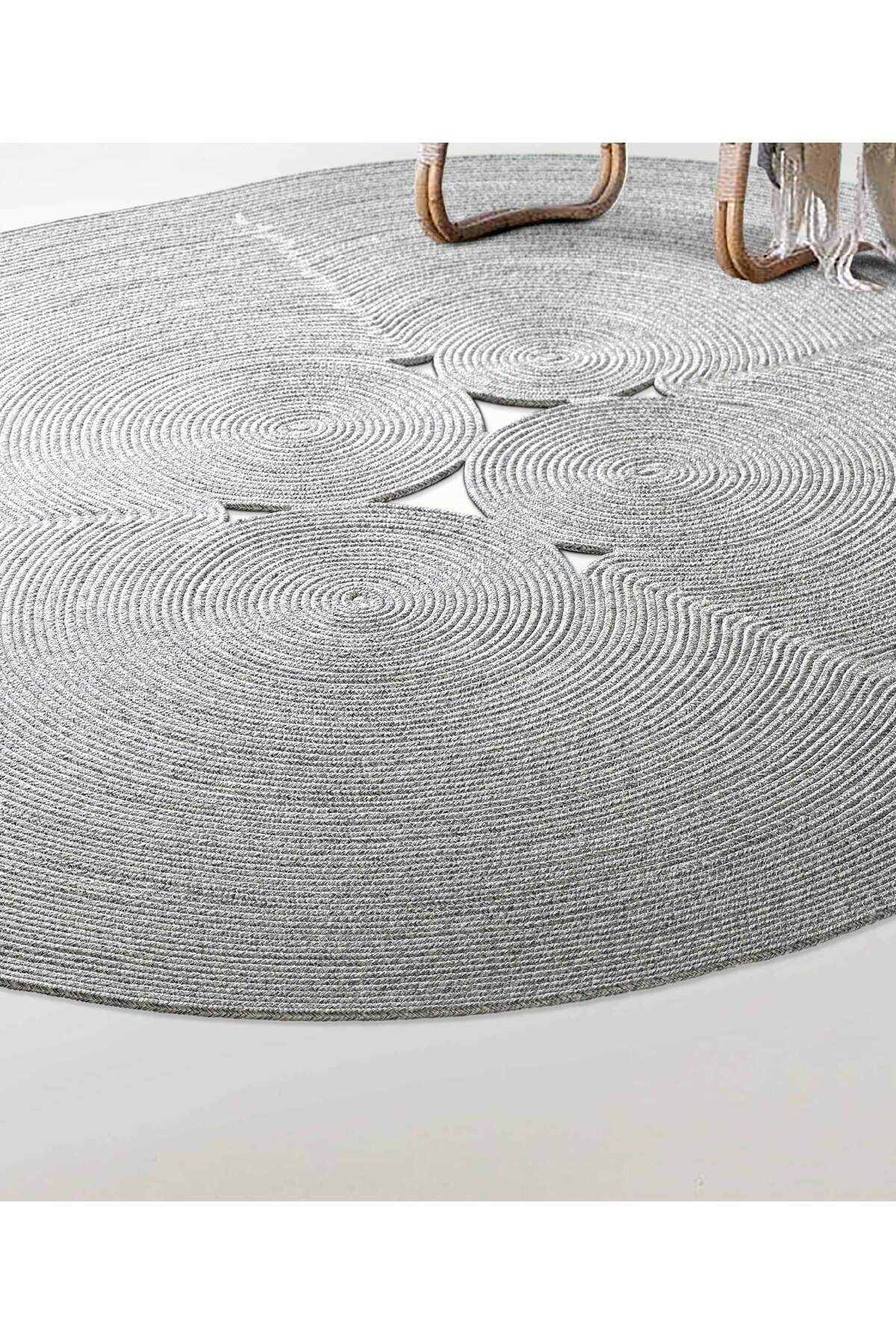 Boulder Hand Knitted Rug in Grey
