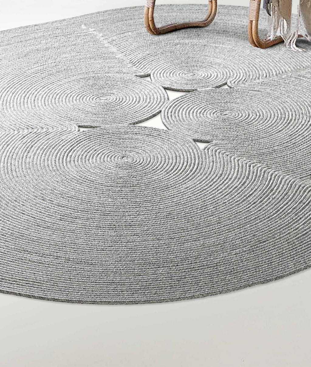 Boulder Hand Knitted Rug in Grey