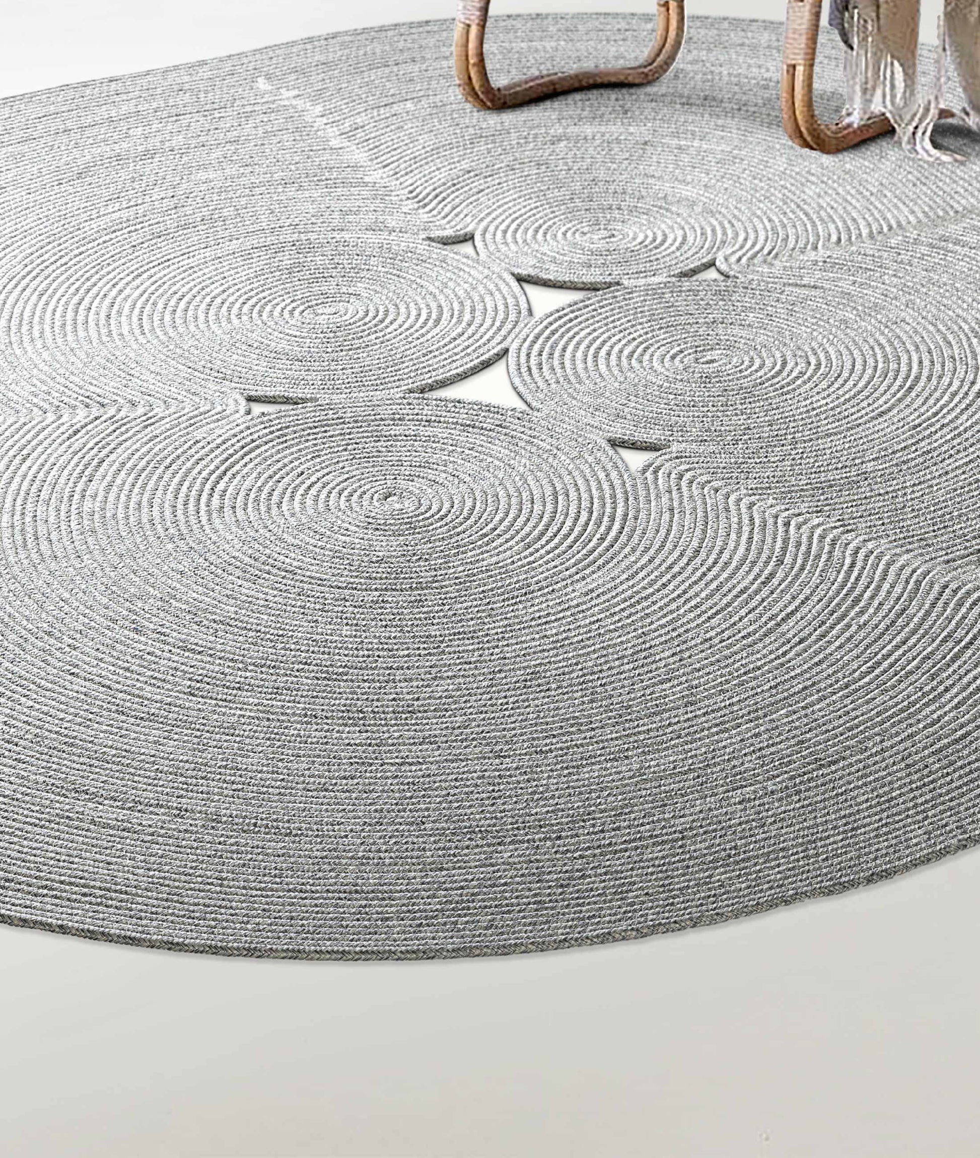 Boulder Hand Knitted Rug in Grey
