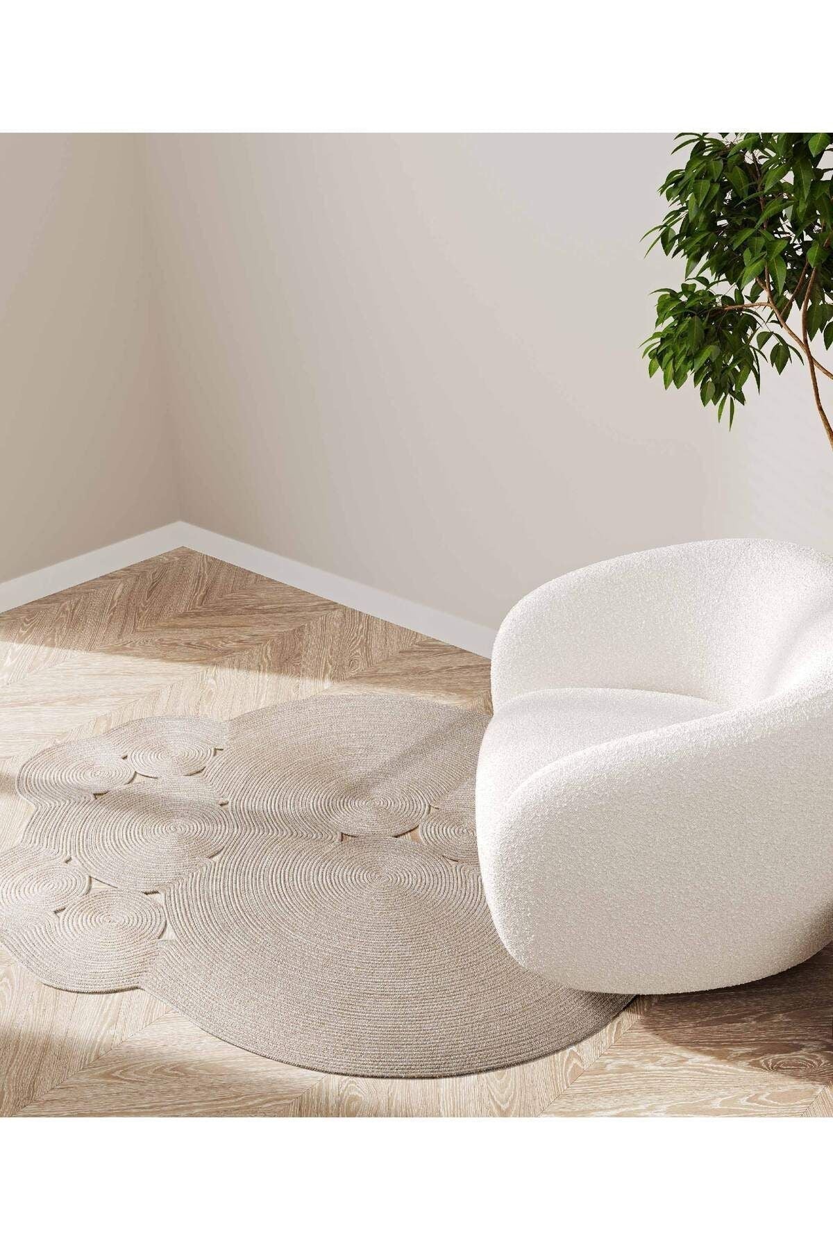 Boulder Hand Knitted Rug in Natural
