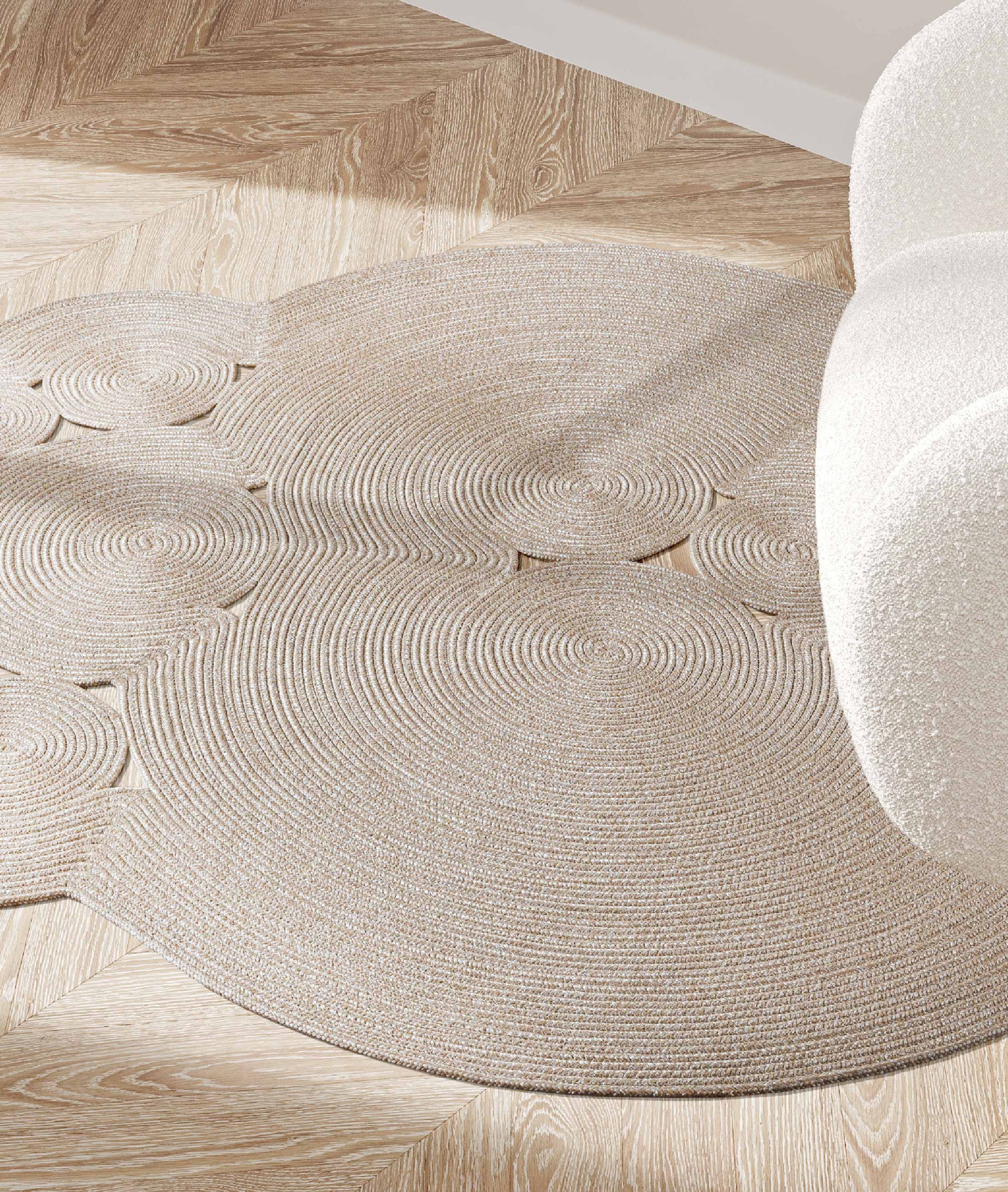 Boulder Hand Knitted Rug in Natural