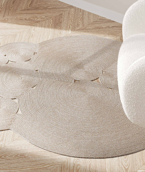 Boulder Hand Knitted Rug in Natural