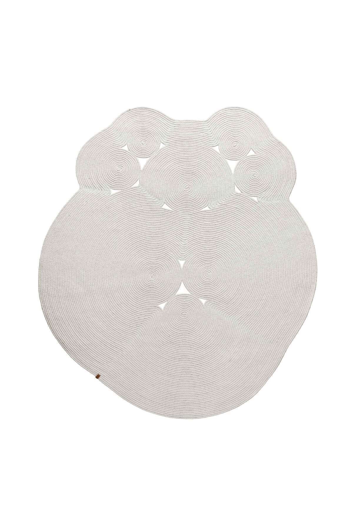 Boulder Hand Knitted Rug in White