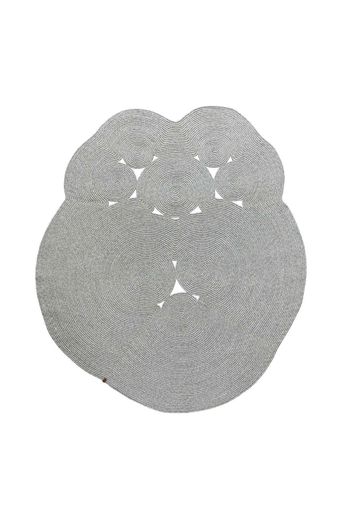 Boulder Hand Knitted Rug in Grey