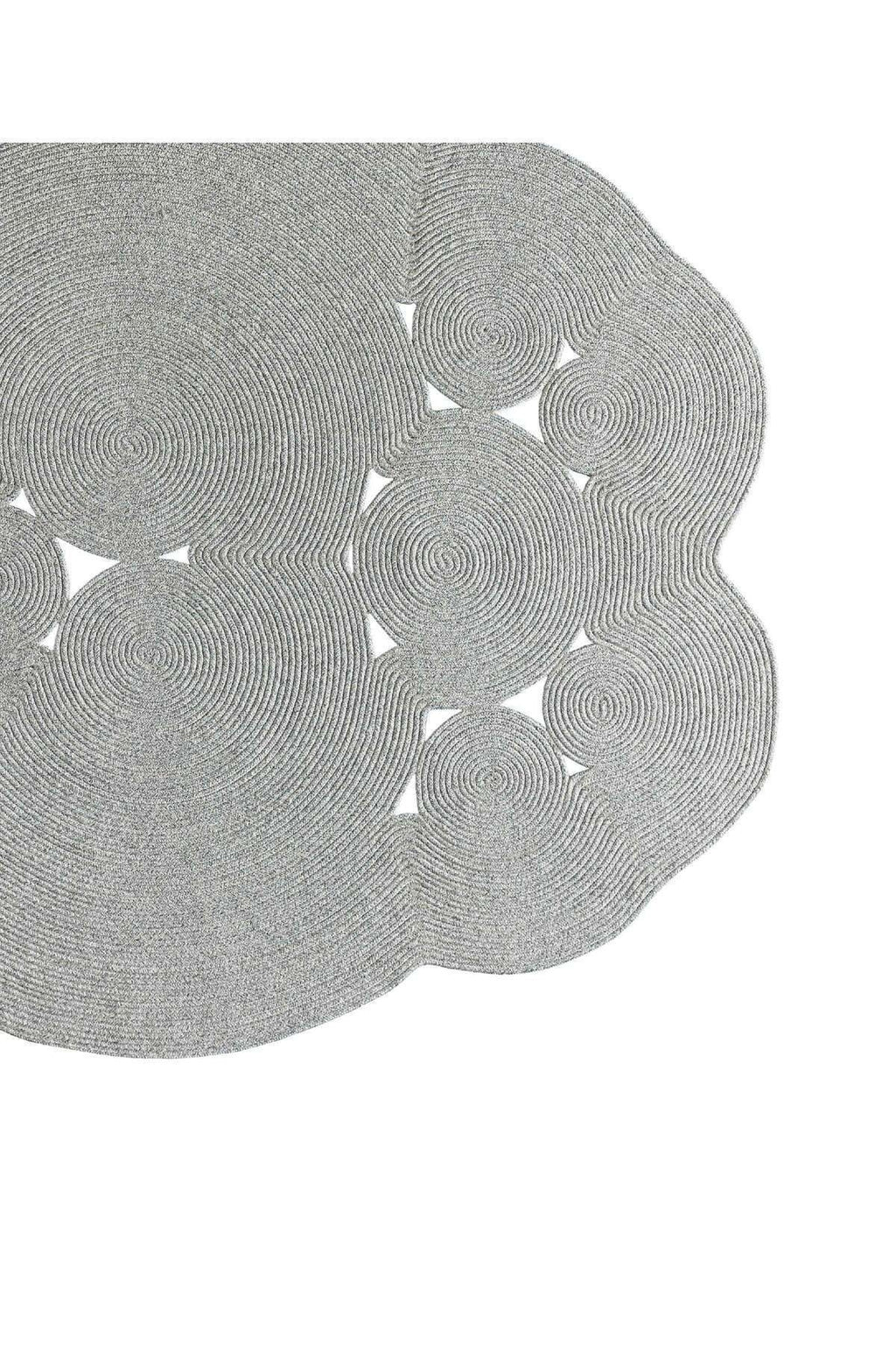 Boulder Hand Knitted Rug in Grey