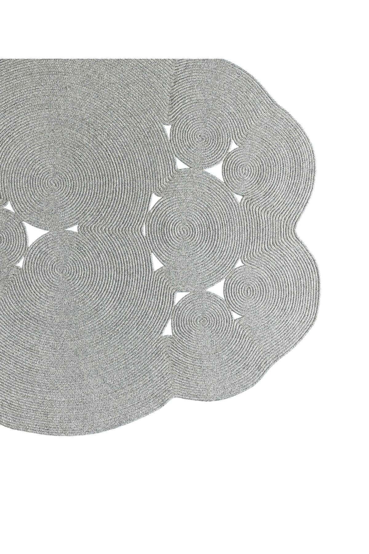 Boulder Hand Knitted Rug in Grey