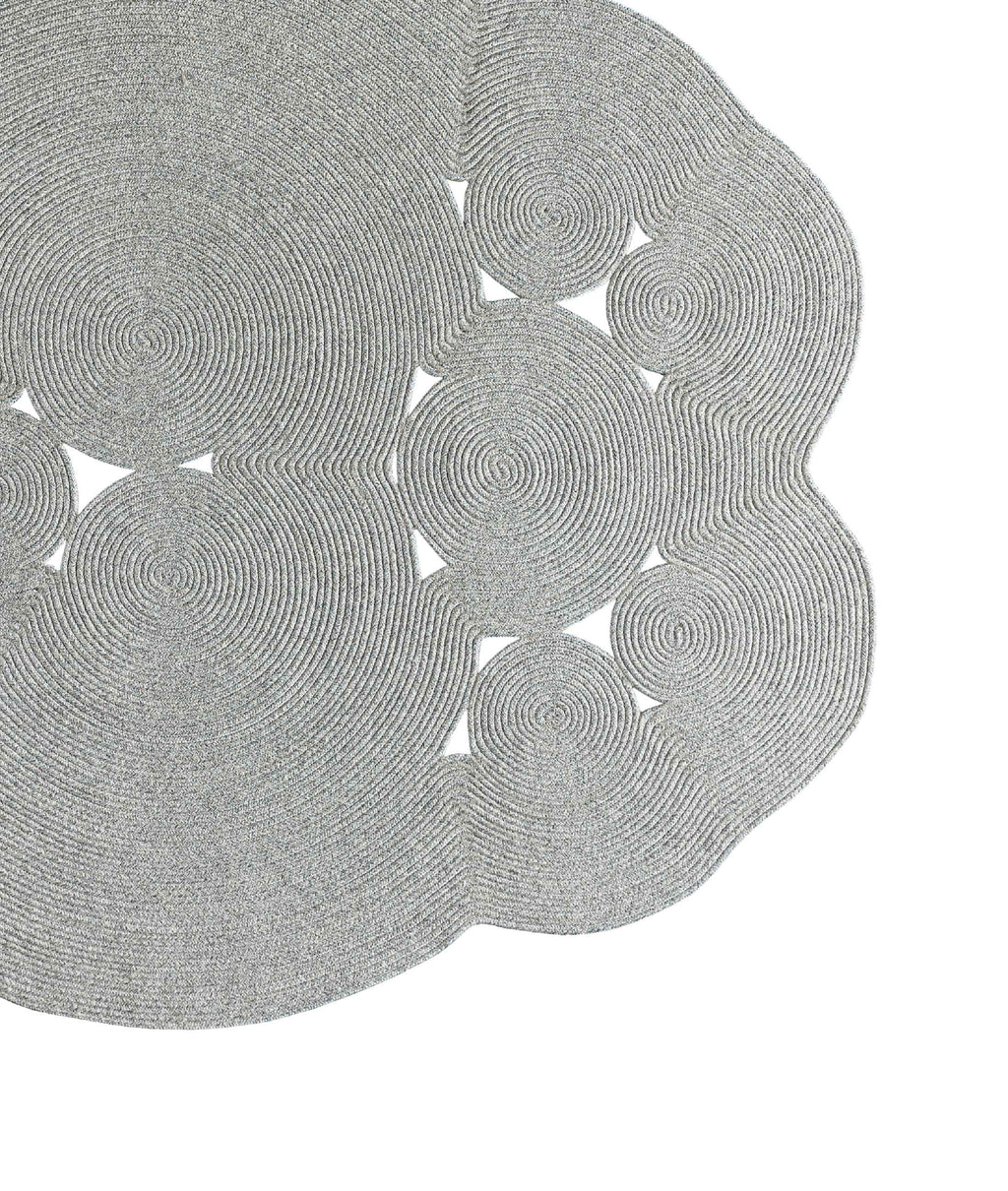 Boulder Hand Knitted Rug in Grey