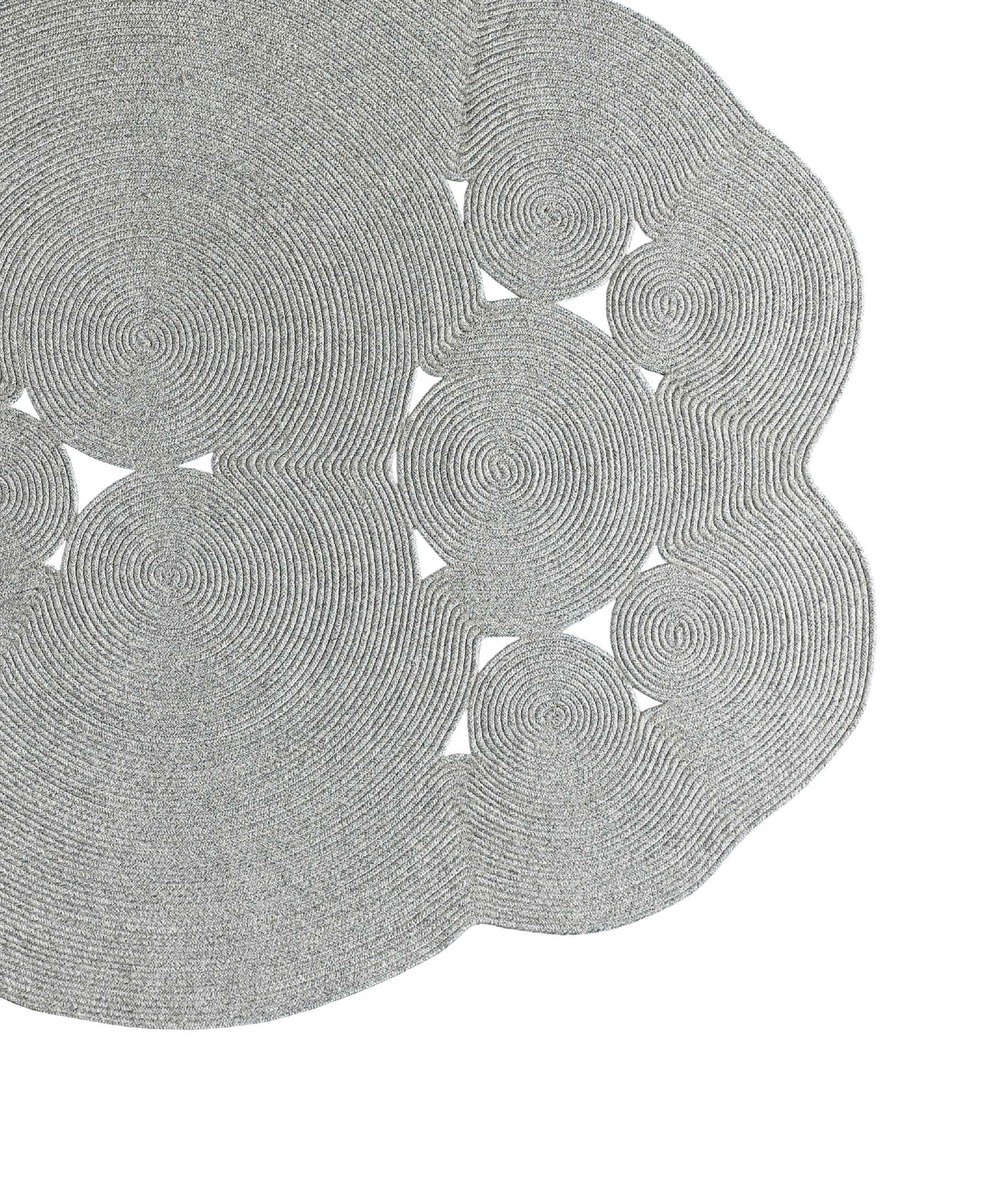 Boulder Hand Knitted Rug in Grey