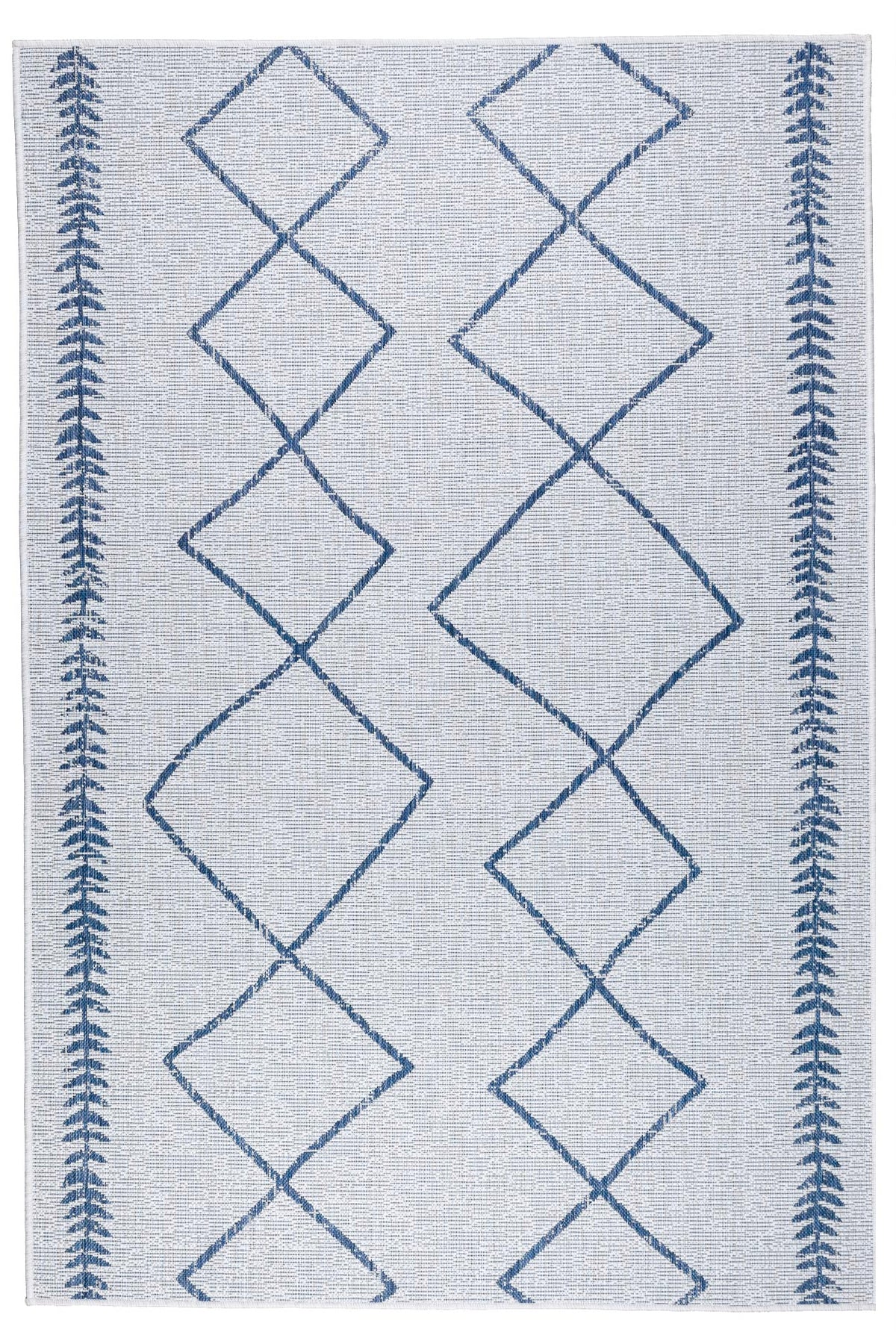 Scandi Jute Rug in Grey and Navy