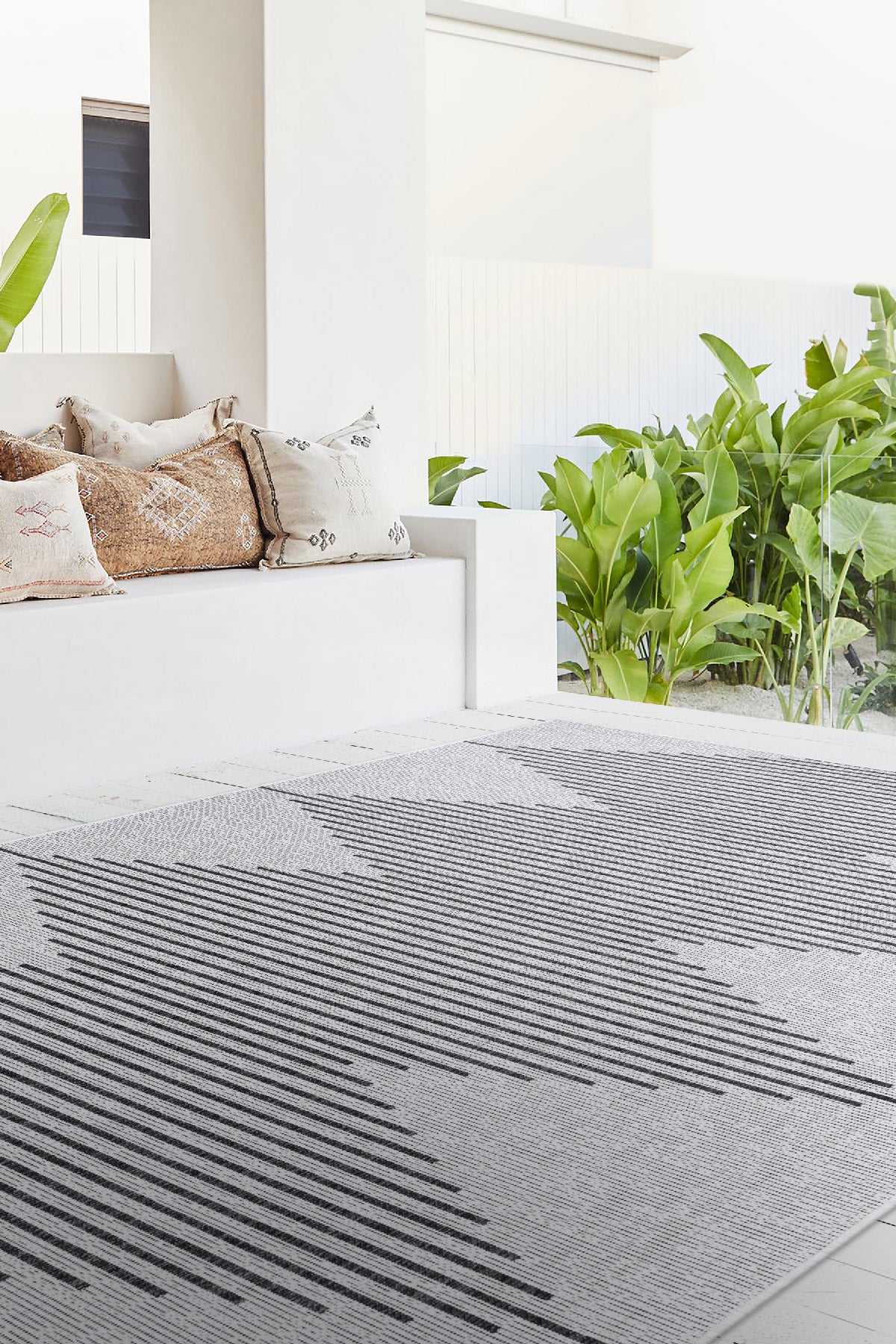 Scandi Jute Rug in Grey and Black